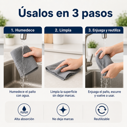 Paños Mágicos Absorbentes Multiuso